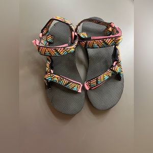 Teva Boomberang Pink Lemonade Outdoor Hiking Casual Sandals Size Womens 8